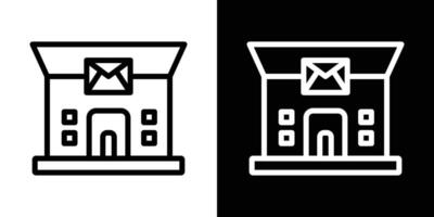 Post office icons vectors set in stroke line style.. EPS10