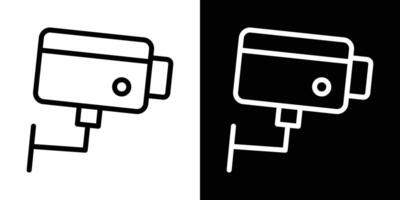 Security camera icons vectors set in stroke line style.. EPS10