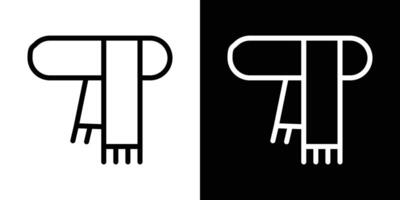 Scarf icons vectors set in stroke line style.. EPS10