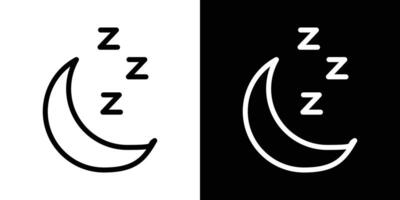 Sleep icons vectors set in stroke line style.. EPS10