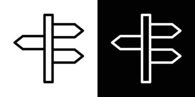 Signpost icons vectors set in stroke line style.. EPS10