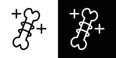 Strong healthy bones icons vectors set in stroke line style.. EPS10