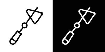 Reflex hammer icons vectors set in stroke line style.. EPS10