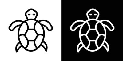 Turtle icons vectors set in stroke line style.. EPS10