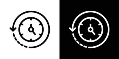 Rewind time icons vectors set in stroke line style.. EPS10