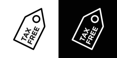 Tax free icons vectors set in stroke line style.. EPS10