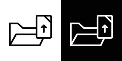 Upload file icons vectors set in stroke line style.. EPS10