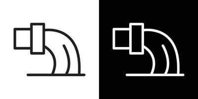 Waste water icons vectors set in stroke line style.. EPS10