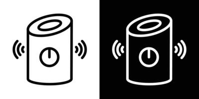 Smart speaker icons vectors set in stroke line style.. EPS10