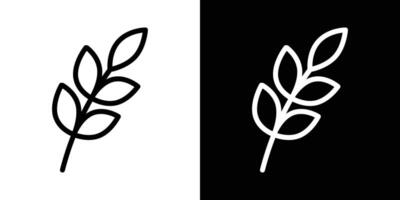 Wheat grain icons vectors set in stroke line style.. EPS10