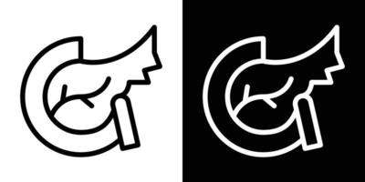 pancreas icons vectors set in stroke line style.. EPS10