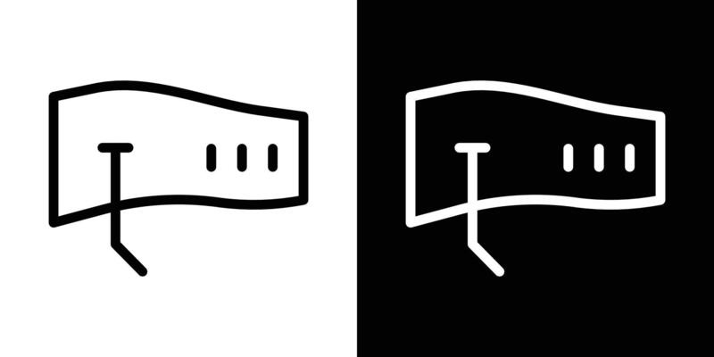 car windscreen icons vectors set in stroke line style.. EPS10