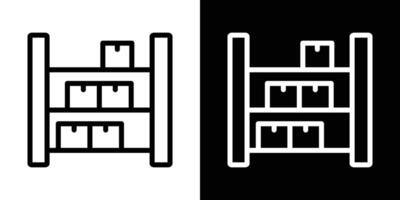 Storage rack icons vectors set in stroke line style.. EPS10