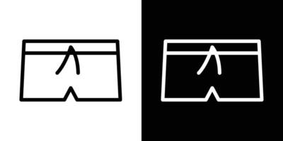 Swim shorts icons vectors set in stroke line style.. EPS10