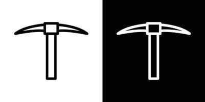 Pick axe icons vectors set in stroke line style.. EPS10