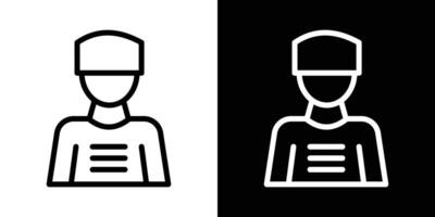 Prisoner icons vectors set in stroke line style.. EPS10