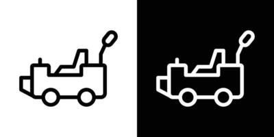 Pushing car icons vectors set in stroke line style.. EPS10