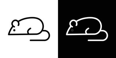 Rat icons vectors set in stroke line style.. EPS10