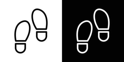 Shoe print icons vectors set in stroke line style.. EPS10