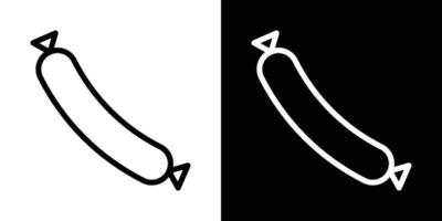 Sausage icons vectors set in stroke line style.. EPS10
