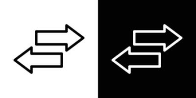 Transfer arrows icons vectors set in stroke line style.. EPS10
