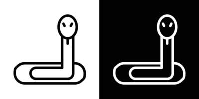 Snake icons vectors set in stroke line style.. EPS10