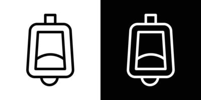 Urinal icons vectors set in stroke line style.. EPS10