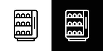 Vending machine icons vectors set in stroke line style.. EPS10