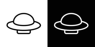 UFO icons vectors set in stroke line style.. EPS10