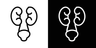 Urology icons vectors set in stroke line style.. EPS10
