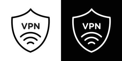 Vpn icons vectors set in stroke line style.. EPS10
