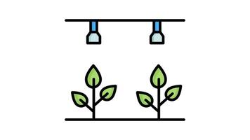 Irrigation animated icon. animated icon related to agriculture. suitable for user interface, provide visual feedback and more. alpha channel, transparent background video