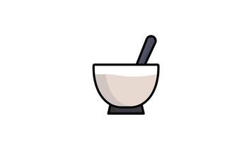 soup animated icon. animated icon related to food. suitable for user interface, provide visual feedback and more. alpha channel, transparent background video