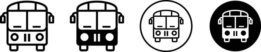Bus Icon for Transportation Use vector