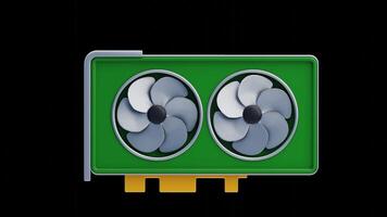 3D Animation of Graphic Card. Computer Hardware Part video