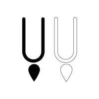 Indian Tilak signs simple icon. tilak mark line icon . tilak mark symbol. vector