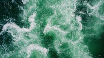Turquoise Waters Fury A Textured Dance of Rapids and White Foam From Above photo