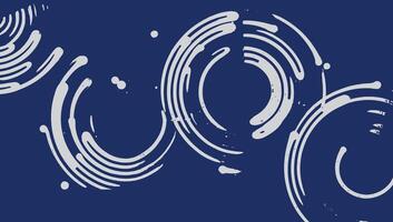 Crafted hand drawn brush lines abstract water with raindrops circle waves pattern in white and indigo blue, Japanese and ethnic wood carving, engraving texture background, minimal graphic for carpet vector