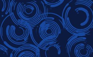 Crafted hand drawn brush line abstract circle waves of raindrops on water, Japanese and ethnic wood carving, engraving texture background, simple graphic for textile, carpet, decoration vector