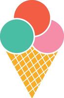 Colorful Ice Cream Cone Graphic Illustration For Summer Fun Projects vector