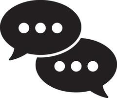 Two Speech Bubbles Representing Communication And Conversation In A Simple Style vector