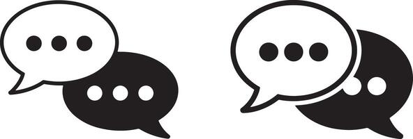 Communication Speech Bubbles Icons For Messaging Social Media And Conversations vector