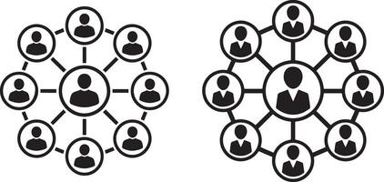 Network Connection People Group Concept For Social Media And Business Circle Link vector