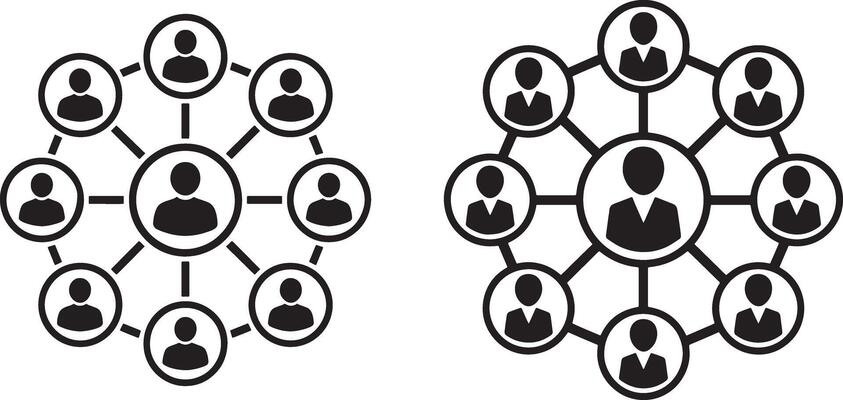 Network Connection People Group Concept For Social Media And Business Circle Link