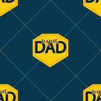 Seamless pattern of diagonal lines and lettering Super dad on a dark background vector