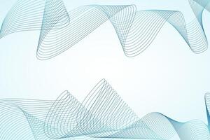 Blue Abstract Wave Lines Background, Modern Minimal Flow Design vector