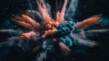 Cosmic Dust An Abstract Explosion of Color and Light in a Starry Night photo