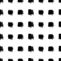 Seamless pattern with black brush stroke in square form on background vector