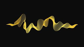 Abstract backdrop with luxury golden waves on dark background. Modern technology, wave design. vector