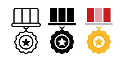 Set of Medal icons. for mobile concept and web design. illustration on white background vector